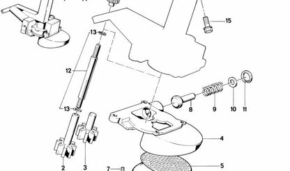 Muelle de presión OEM 11411710796 para BMW E21, E30, E12, E28, E34. Original BMW.