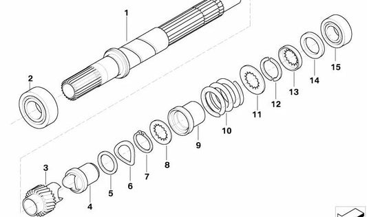Arruela espaçadora OEM 23312330280 para BMW Motorrad R1200GS, K1200GT, R1150GS... e muito mais. Originais BMW Motorrad.