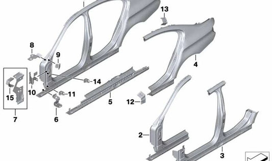 Windshield Washer Water Tank Holder for BMW 6 Series F06, F12, F13, F01N, F02N (OEM 41217263803). Original BMW