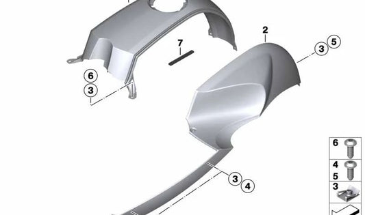 OEM 46637678043 Links -Print -Abdeckung für BMW Motorrad R1200st K28. Originaler BMW Motorrad.
