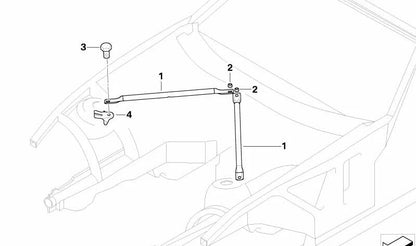 OEM 41007193040 Torreta Bar Prise en charge de BMW Z4 E85, E86. Pièce BMW originale.