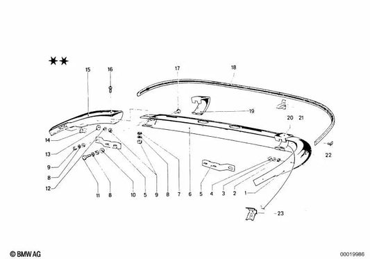 Stampaggio per paraurti per BMW Series 3 E46, F30, F80 (OEM 51121814696). BMW originale