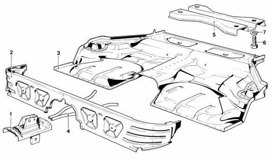 Suporte frontal do OEM 51711864869 para BMW E23. BMW original.