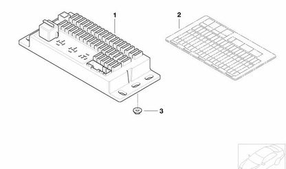 Caja para cortacircuitos OEM 61146906626 para MINI R50, R53, Cabrio R52. Original MINI.