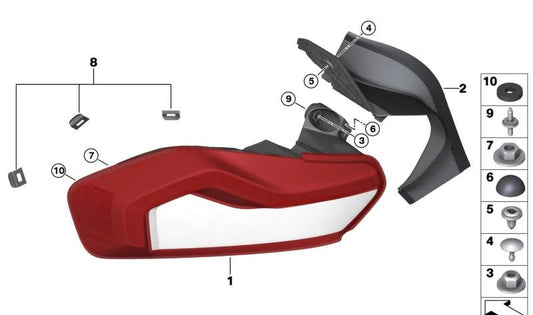 Elemento de compensação para BMW 2 G42 Series, G87 (OEM 63219623278). BMW original