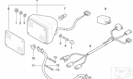 Soporte izquierdo OEM 46707664425 para BMW Motorrad F 650 GS (FR13: 1999-2001, 2003-2007) y G 650 GS (GR13: 2008-2012). Pieza original BMW Motorrad.