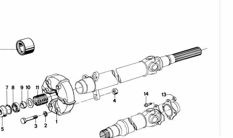 Soporte de transmisión OEM 26111100891 para BMW E12. Original BMW.