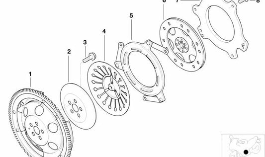 Platillo de embrague OEM 21217670454 para motos BMW R1100S, R1150GS, R1200C, R1200CL... y más. Original BMW Motorrad.