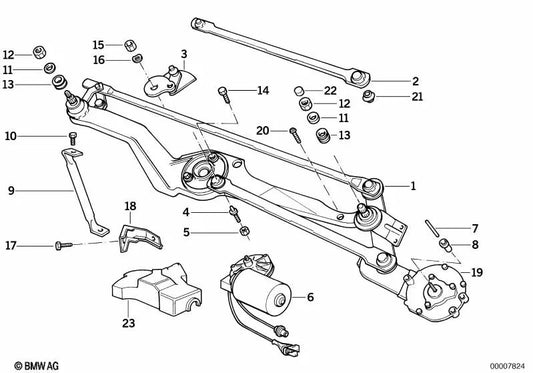 Porca sextavada OEM 61611383434 para BMW 8er E31 840Ci, 850CSi, 850Ci... e muito mais. BMW genuíno.