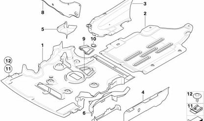 Cubierta inferior del motor (protector motor) OEM 51757205471 para BMW Serie 3 E90. Pieza original BMW.