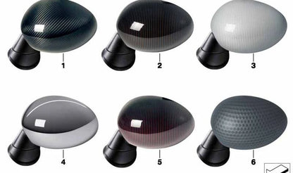 Cubierta para espejo izquierdo diseño CAMDEN OEM 51167238297 para MINI R56, R56 LCI, R57 LCI, R60, R61. Original MINI.