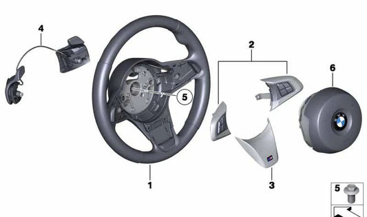 Ledersportlenkrad mit Wechselhebel für BMW Z4 E89 (OEM 32307842926). Original BMW