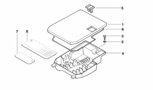 Caja de herramientas OEM 51162313394 para BMW R 850 GS, R 1100 GS, R 1150 GS. Original BMW Motorrad.
