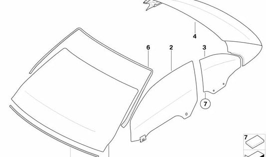 OEM sealant foam 51377271820 for BMW 3 Cabrio E93, E93N series. Original BMW piece. Ideal for adjusting and sealing glass or roof components.