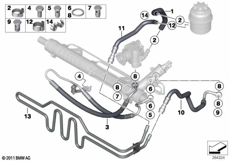 Parafuso oco baseado em BMW E81, E82, E87, E87N, E88, E46, E90, E90N, E91, E91N, E92, E92N, E93, E93N, E84 (OEM 3241678166). BMW original