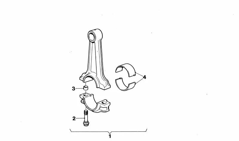Biela cuscinetti OEM 11241305172 per BMW E26. BMW originale.
