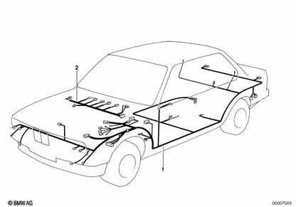 Chicote elétrico do painel OEM 61111385547 para BMW E30 316, 316i (1983-1991). BMW genuíno.