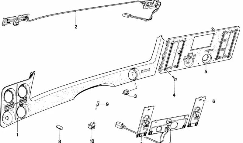Tapa de cubierta de luz OEM 64111363311 para BMW E21. Original BMW.