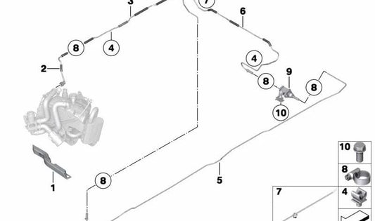 Original OEM 64129308286 bracket for BMW F07, F10, F11, F06, F12, F13, F01, F02, F04. Fits 5 Series, 6 Series and 7 Series models.