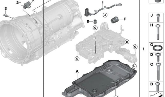 Kit de reparación mazo de cables OEM 24008672569 para BMW F30, G20. Compatible con modelos 320e y 330e con cambio automático. Pieza original BMW.