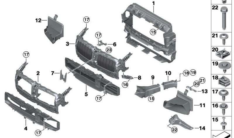 OEM 51745A32061 DUCTO DE AR ​​DE FREIO esquerdo para BMW G23 (4 CABrio Series). BMW original.
