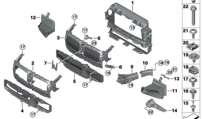 OEM 51745A32061 DUCTO DE AR ​​DE FREIO esquerdo para BMW G23 (4 CABrio Series). BMW original.