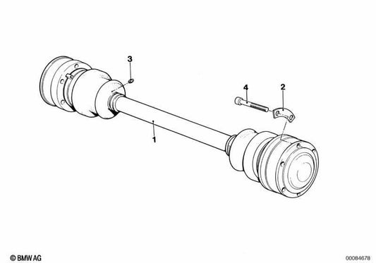 Eixo de transmissão traseiro OEM 33212160011 para BMW E34, E36, E39, E46, Z3. BMW genuíno.