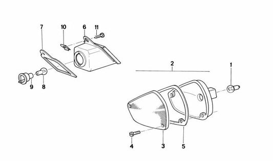 OEM screw 63131243230 for BMW E23 and BMW Motorrad R248. Original BMW piece. Compatible with flashing and front reflectors.