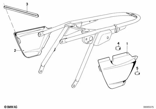 Cubierta de batería imprimada derecha para varios modelos/series de BMW (OEM 46631235024). Original BMW.