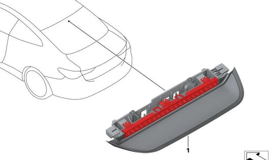 Third OEM brake light 63257477630 for BMW G26. Original BMW.