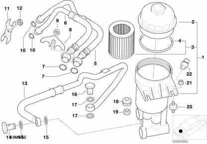 Gummilager pour la série BMW 5 E39 (OEM 11421407441). BMW d'origine