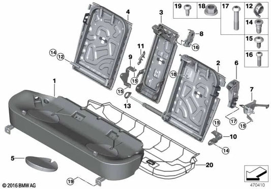 Escalado Bolt für BMW X3 E83, E83N, F25; X4 f26; X5 E70, E70N, F15, F85; X6 E71, E72, F16, F86 (OEM 07149179505). Original BMW.