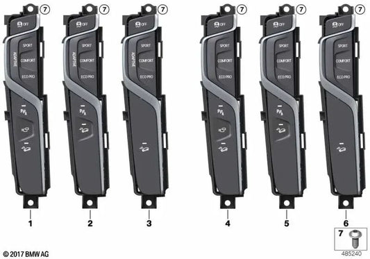 Unidade de controle do console central para BMW G01, G08, G02 (OEM 61316993945). BMW originais.