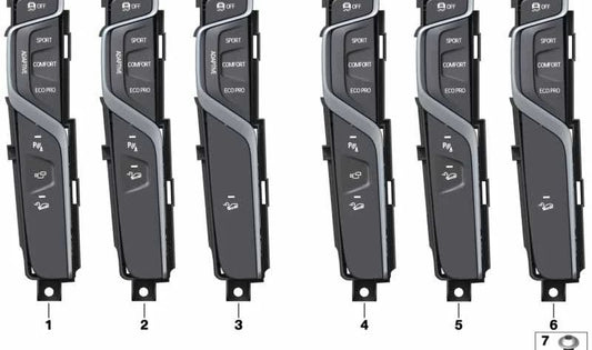 Control unit (button panel) center console OEM 61316993947 for BMW G01, G08, G02. Original BMW.