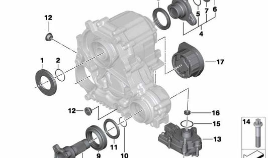 Jeu de bride de sortie avant pour BMW F07, F10, F11, F01, F02, E84 (OEM 27107593438). BMW d'origine