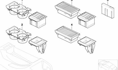 Kassetteeninsatz für BMW E30, E36, E46, E28, E34, E24, E23, E32 (OEM 65141374484). Original BMW