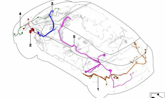 Cable de reparación PDC OEM 61129326609 para BMW i3 I01: 60Ah, 60Ah Rex, 94Ah, 94Ah Rex, S 94Ah, S 94Ah Rex. Original BMW.