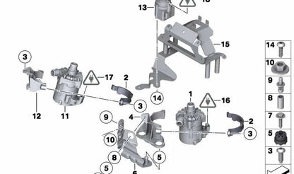 Bomba auxiliar de refrigerante OEM 11515A36579 para BMW E72. Original BMW.