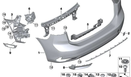OEM 5112947775 Linksabsorptionskanal für BMW 2 Active Touler U06. Original BMW.