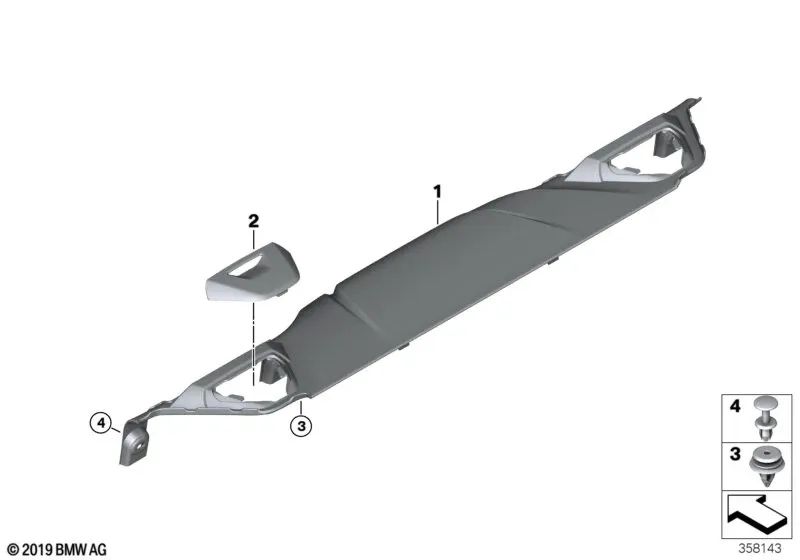 Top Teter -Abdeckung für BMW I12, I12N (OEM 51477366819). Original BMW