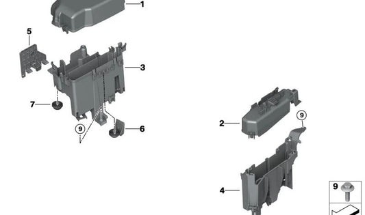 Support du capteur d'admission OEM 13718591624 pour BMW G05, G18, F95, G06, F96, G07. BMW d'origine.