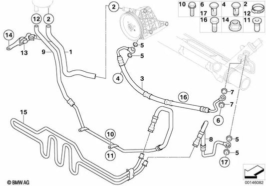 Expansible Rohr für BMW E87, E90, E91 (OEM 32416779316). Original BMW