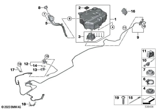 Betreffflansche für BMW F90, G60, G70, F91, F92, F93 (OEM 12428654229). Original BMW.