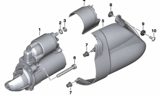 Tuerca hexagonal M8 OEM 12417687461 para motos BMW R 1200 GS, R nineT, HP2 Enduro, R 1200 R... y más. Original BMW Motorrad.