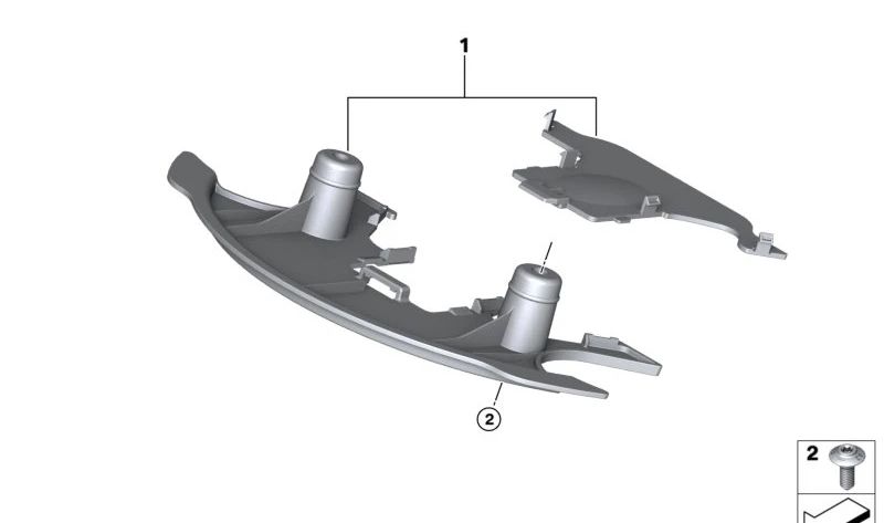 Gabelbrückenabdeckung OEM 46637924411 für BMW S 1000 RR (K67) 2021-2025 Motorräder. Original BMW Motorrad.