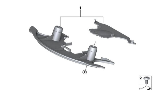 Gabelbrückenabdeckung OEM 46637924411 für BMW S 1000 RR (K67) 2021-2025 Motorräder. Original BMW Motorrad.
