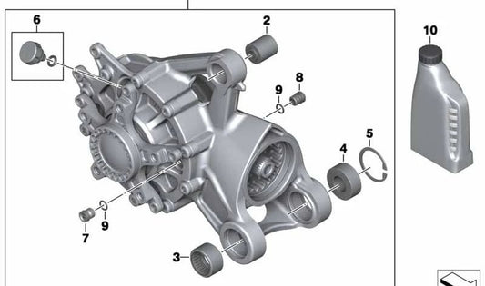 Engrenagem angular traseira OEM 33117721514 para motocicletas BMW K 1600 GT, K 1600 GTL, K 1600 Bagger... e muito mais. Originais BMW Motorrad.