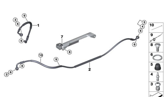 BMW Support CLAMP 1 E81, E82, E87, E88, F20, F21, F52, F70, SÉRIE 2 F22, F23, G42, G87, SÉRIE 3 E46, E90, E91, E92, E93, F30, F31, F34, F35, G20, G21, G28, G80, G81, Série 4 F32, F33, G22, G23, G26, G82, G83, Série 5 E60, E61, F07, F10