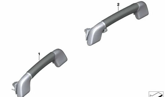 Asa interior techo trasero izquierdo OEM 51167994373 para BMW G11, G11N, G12, G12N. Color tartufo. Original BMW.