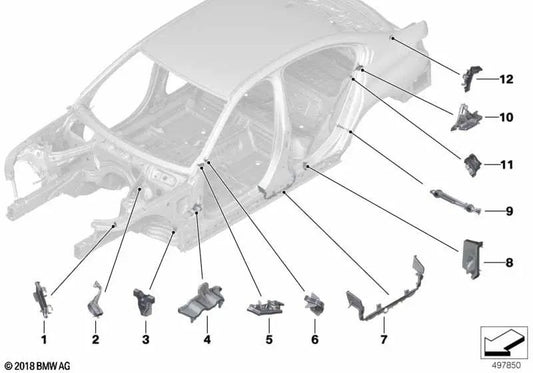 Formteil for BMW Series 3 G80 (OEM 41008074979). Genuine BMW